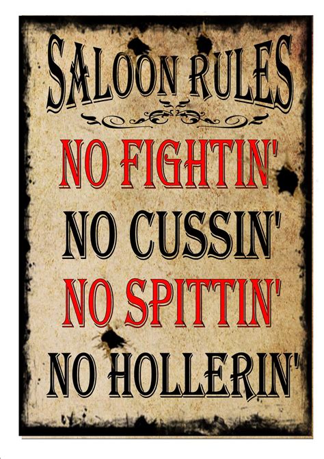 Vintage Style Cowboy Saloon Bar Sign Wild West Cowboy Sign – The Rooshty Beach