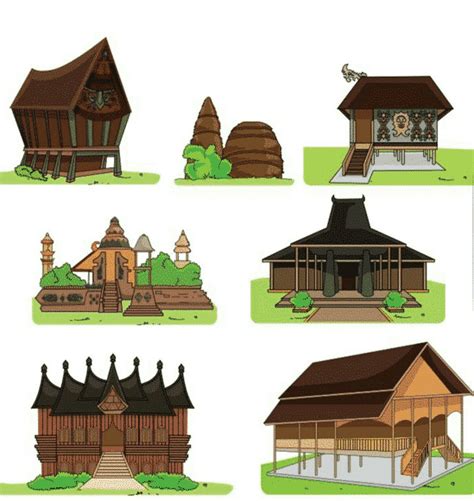 Bali Gambar Rumah Adat Kartun Berwarna | Sejarah Dalam Kartografi