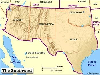 Southwest Region United States by KansasTwin | Teachers Pay Teachers