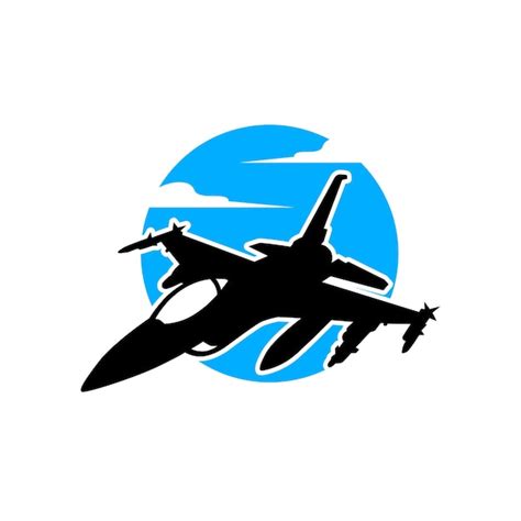 Premium Vector | Fighter jet silhouette logo vector illustration