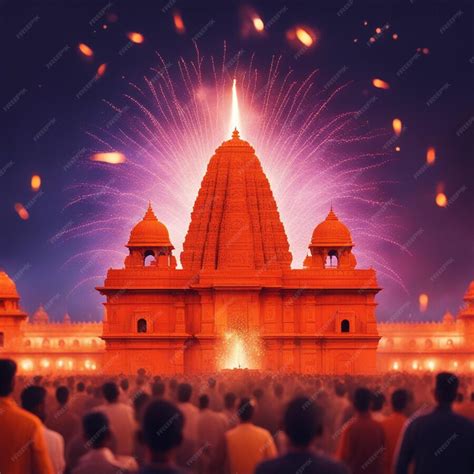 Premium AI Image | Dipawali in Ayodhya ram mandir Dipawali celebration ...