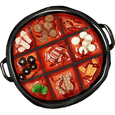 Sichuan Hd Transparent, Sichuan Hot Pot Sichuan Cuisine Hand Painted ...