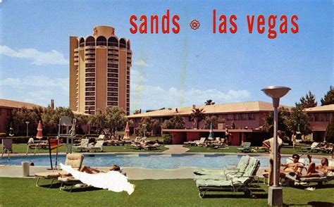 Sands Hotel pool Las Vegas NV | On the Strip postmarked 1969… | Flickr