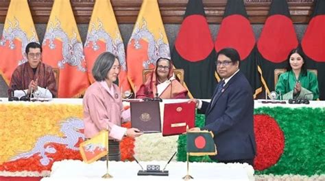 NewsArchive: Ittefaq English - Bangladesh, Bhutan sign 3 new MoUs, renew 1