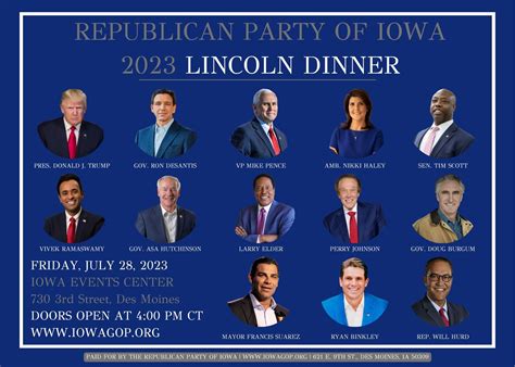 Iowa Caucus 2024 Republican Candidates Calendar - Peggi Birgitta