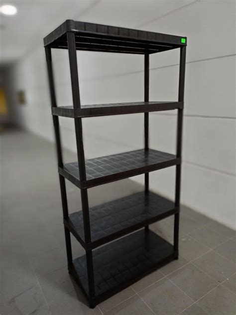 KETER Sigma 18* 5 Tier Shelving in BLACK, Furniture & Home Living, Furniture, Shelves, Cabinets ...