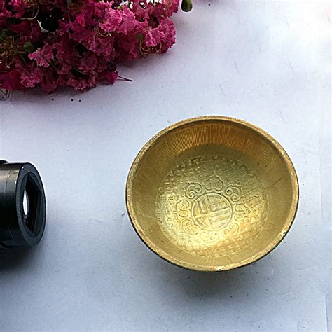 Aliexpress.com : Buy REAL FEEL 9.8cm feng shui supplies yellow bowl brass bowl dragon home ...