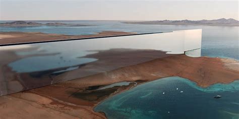 A Mirror City in Saudi Arabia Resembles a Massive Wall Amid the Desert