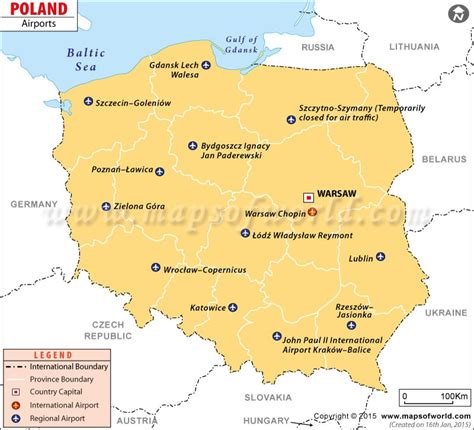 Airports in Poland, Poland Airports Map