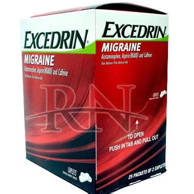 EXCEDRIN | MIGRAINE 2CT/PACKET DISPENSER - 25 PK – RN International Inc.