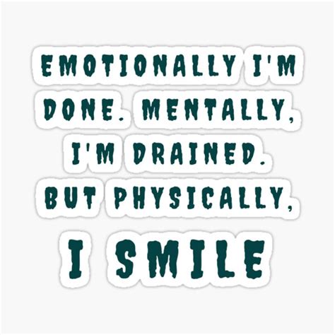 "Emotionally i m done, funny stickers saying" Sticker for Sale by ...