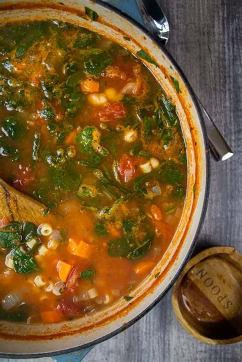 Pasta Fagioli with Spinach - always from scratch