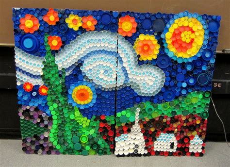 Mrs. Art Teacher!: every cap counts-our bottle cap mural