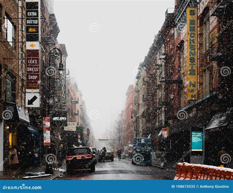 New York City Snowy Streets Editorial Image - Image of road, streets: 108673535