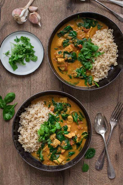 Coconut Milk Garam Masala Curry with Turkey & Spinach | Elle Republic | Recipe | Garam masala ...