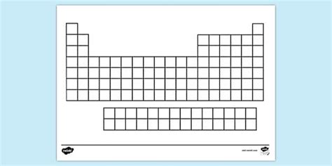 Blank Periodic Table Colouring Sheet (teacher made) - Twinkl