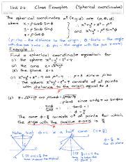 Spherical Coordinates: Examples and Formulas for Class | Course Hero