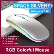 Rechargeable Wireless Mouse Computer Pc Laptop Ipad Tablet - Temu