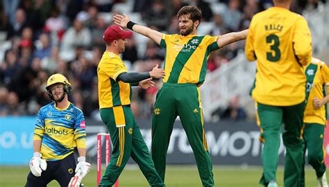 VIDEO: Shaheen Afridi sets record with four-wicket over in T20 Blast