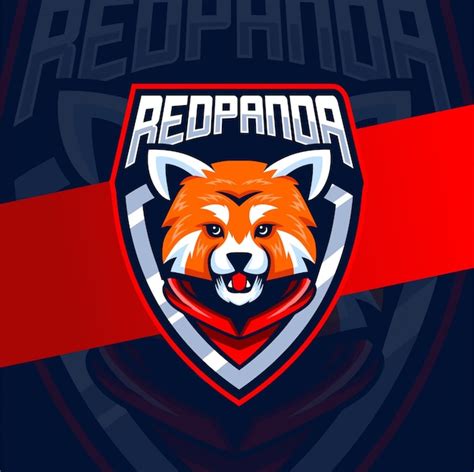 Premium Vector | Red panda mascot logo design