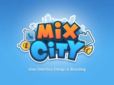 mix city game logo | Game logo design, Game logo, Logo design