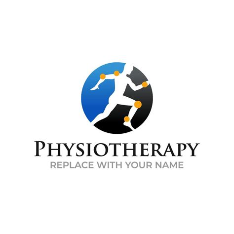 Physiotherapy logo with a circle icon and joint point 6207501 Vector ...