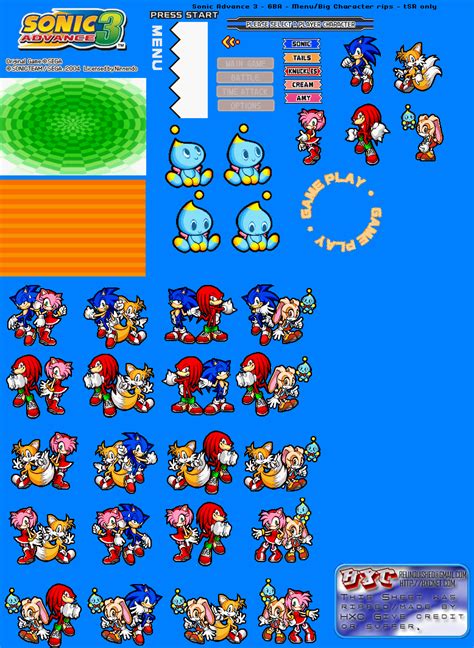 Sonic Advance 3 Sprites