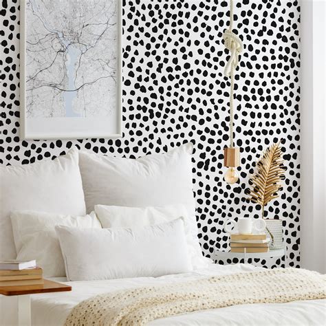 Black and White Polka Dot Dalmatian Wallpaper Mural - Etsy