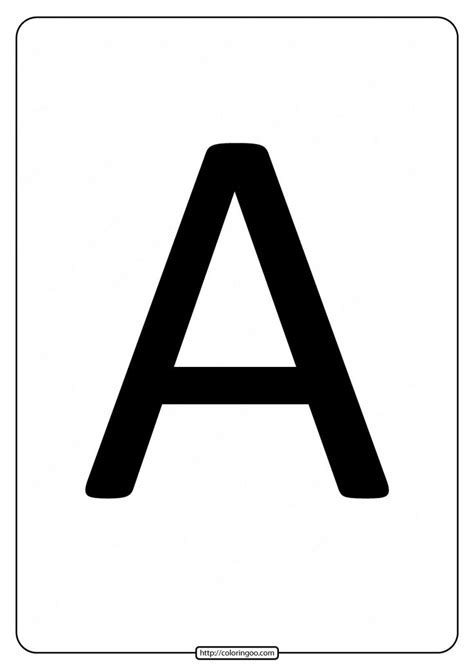 Printable A4 Size Uppercase Letters A Worksheet | Printable letters ...