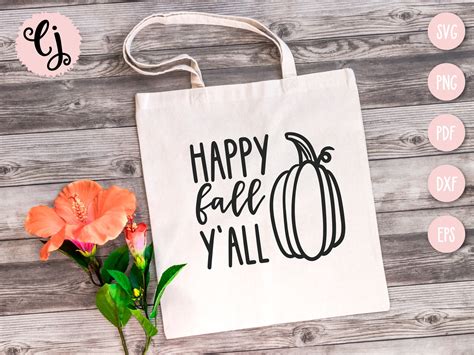 Happy Fall Svg, Autumn SVG, Happy Fall Y'all Svg, Happy Fall Png, Fall Quote, Cricut Cut Files ...