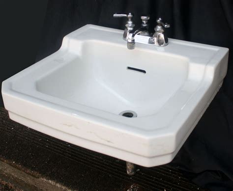 Vintage Antique "Standard" Art Deco Porcelain Wall Mount Bathroom Sink Hardware | Wall mounted ...