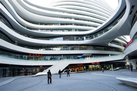 In Asia, China, Beijing, SOHO, the Milky Way, Modern Architecture ...