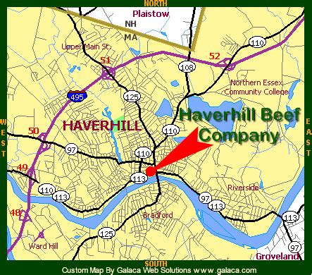 Map And Directions To Haverhill Beef Co. - Butcher Shop and Meat Market - Haverhill, Massachusetts