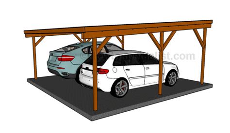 Flat roof double carport plans | HowToSpecialist - How to Build, Step by Step DIY Plans