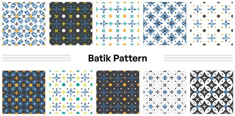 Seamless Modern Batik Pattern for Textile Purpose with various color ...