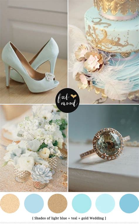 Light blue and gold wedding colors | Gold wedding colors, Baby blue weddings, Wedding colors