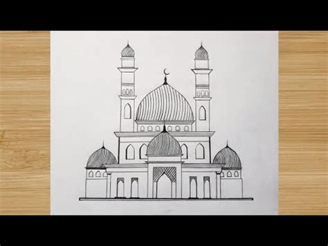 How to draw Masjid easy | Masjid Drawing | Easily Mosque Drawing | رسم مسجد - YouTube