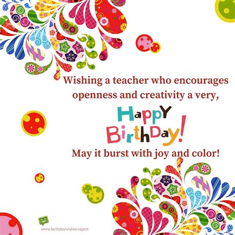 Birthday Wishes for Teachers, Professors and Instructors