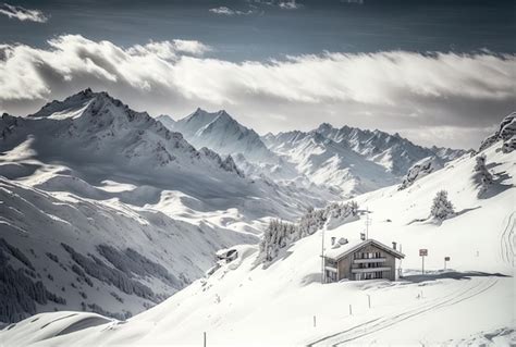 Premium AI Image | Alps ski area in France