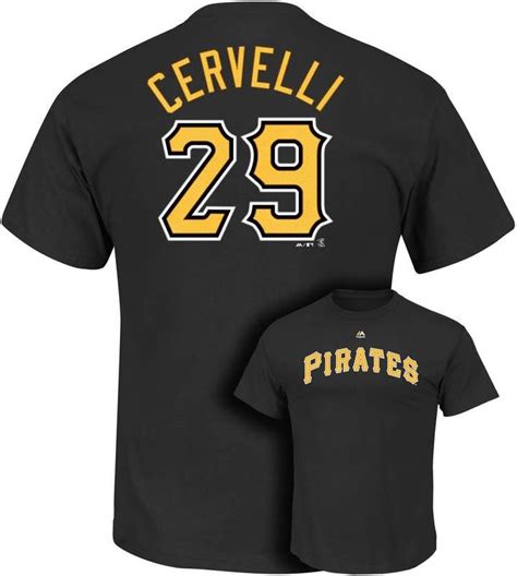 Majestic Men's Pittsburgh Pirates Francisco Cervelli Player Name and ...