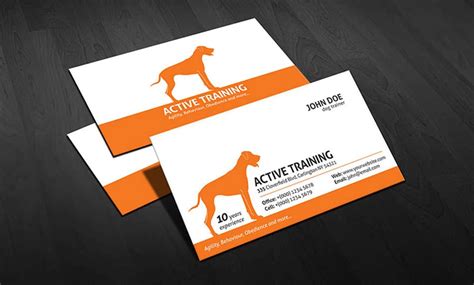 dog trainer business card template