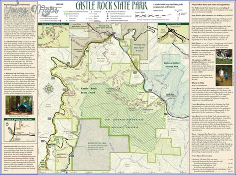 CASTLE ROCK STATE PARK MAP CALIFORNIA - ToursMaps.com