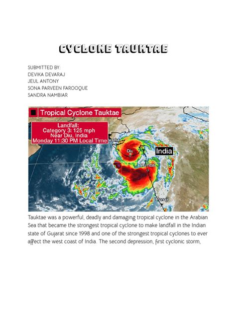 Cyclone Tauktae | Download Free PDF | Emergency Management | Tropical ...