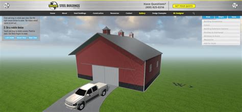 Using the 3D Building Designer from Worldwide Steel Buildings