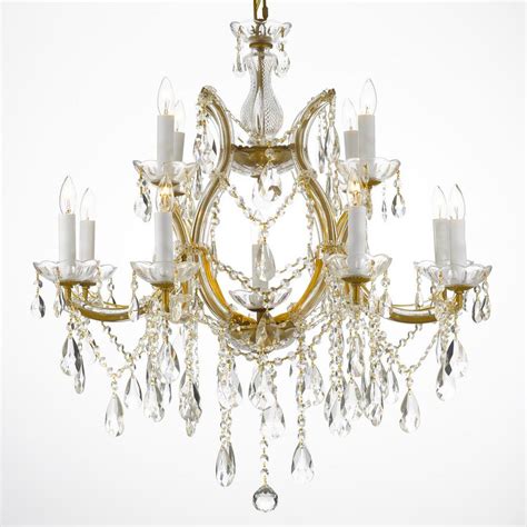 Maria Theresa 13-Light Gold Crystal Chandelier-T40-426 - The Home Depot