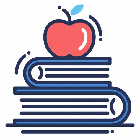 Apple, books, education, stack icon