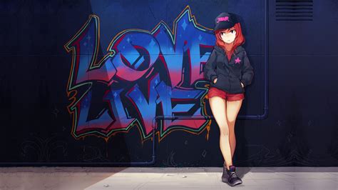 Wallpaper : 1920x1080 px, anime girls, graffiti, Love Live, Nishikino Maki 1920x1080 - wallhaven ...