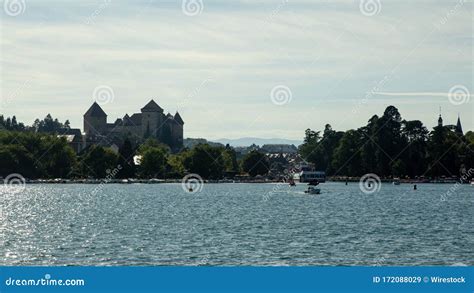 Beautiful Scenery of the Annecy Castle at Lake Annecy, France Stock Image - Image of medieval ...