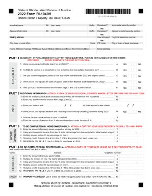 Fillable Online tax ri Printable Rhode Island Income Tax Forms for Tax ...