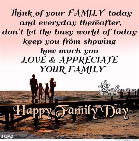 Happy Family Day – Think Of Your Family Today And Every Day - SmitCreation.com